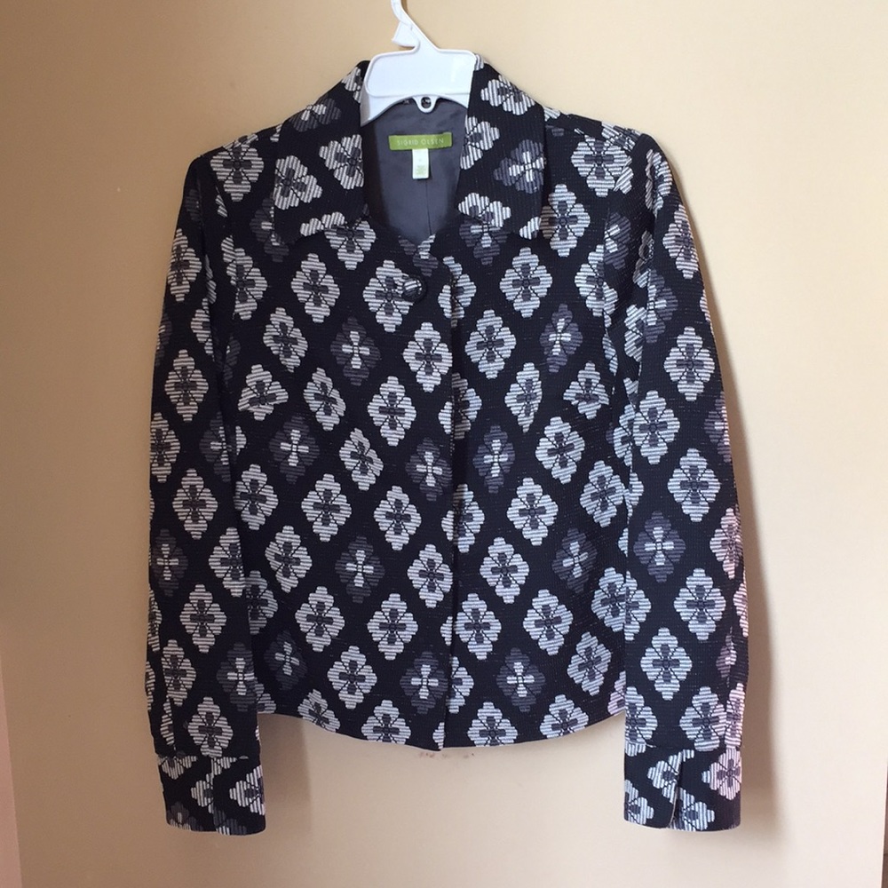 Sigrid Olsen Floral Textured Button Up Jacket - image 1